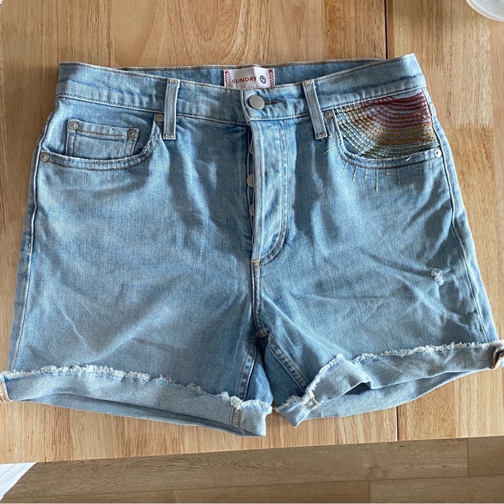Sundry Denim Blue Women Shorts